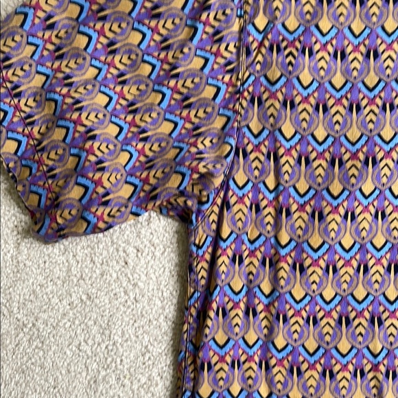 Woodhouse Blue and Brown Casual Button Down Shirt with Geometric Pattern - Picture 3 of 5